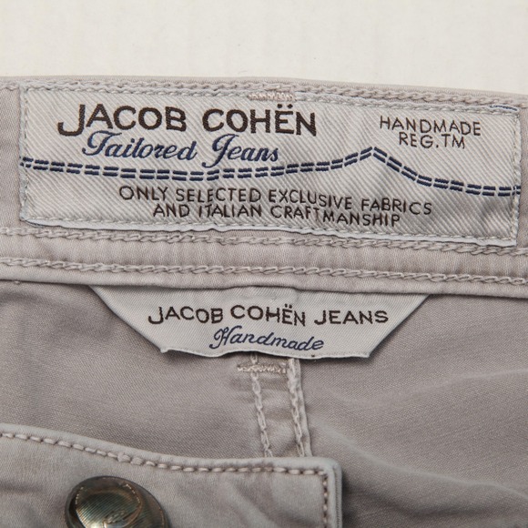 Jacob Cohen Style 613 Jeans Mens 37x29 Gray Straight Fit Stretch Denim Italy - Picture 6 of 16